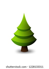 Christmas tree flat illustration