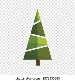 Christmas tree in a flat style. Abstract christmas tree. Vector graphics. New Year.