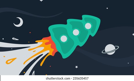 Christmas tree flies into space