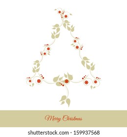 Christmas tree floral, vintage