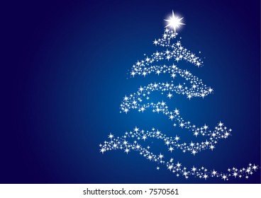 Christmas Tree Flourish (vector). In the gallery also available XXL jpeg image made from this vector