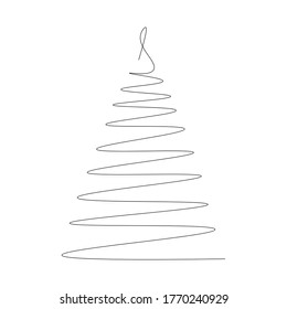  Christmas tree forest background, vector illustration