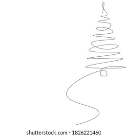 fondo de bosque de árbol de Navidad, ilustración vectorial