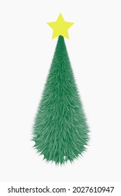 Árbol forestal de Navidad con estrella
