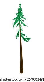 Christmas tree in the forest vector illustration