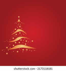 Christmas Tree formed from Stars illustration and vector
