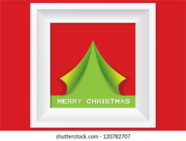 Christmas tree in the frame