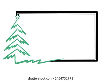 Christmas Tree Frame Background Illustration