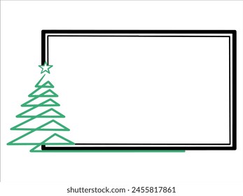 Christmas Tree Frame Background Illustration
