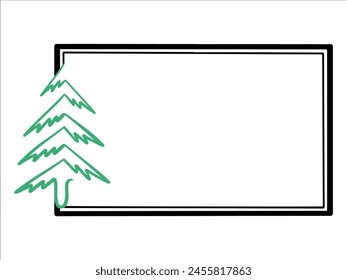 Christmas Tree Frame Background Illustration