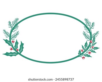 Christmas Tree Frame Background Illustration