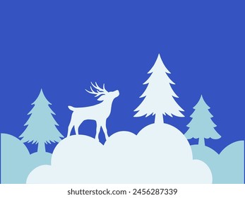 Christmas Tree Frame Background Illustration