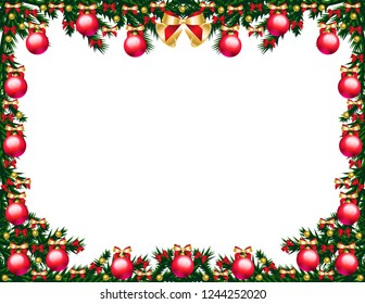 Christmas tree frame with toys