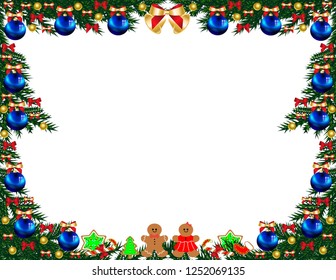 Christmas tree frame with toys