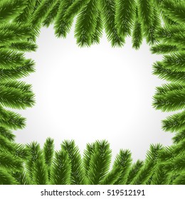 Christmas tree frame vector 