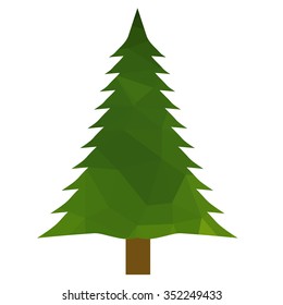 Christmas tree Geometric vector illustration