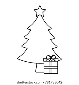 christmas tree with gift 