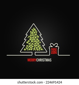 christmas tree gift box design background