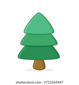 Árvore de Natal. Árvore de Natal com caixa de presente vetor desenho animado ilustração