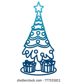 Christmas tree with giftboxes