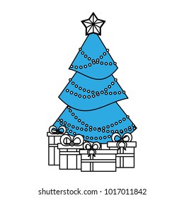 Christmas tree with gifts