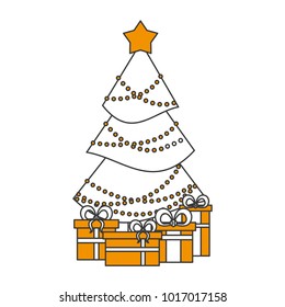 Christmas tree with gifts
