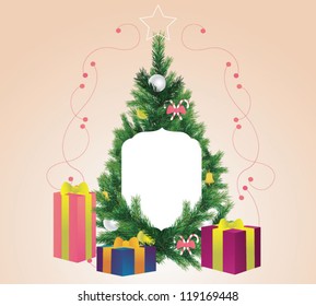 Christmas tree with gifts