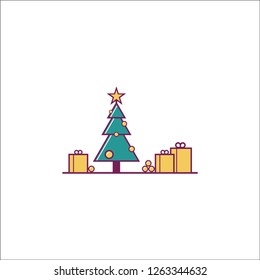 Christmas tree with gifts