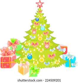 Christmas tree with gifts