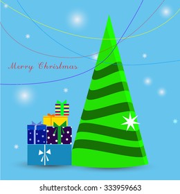 Christmas tree with gifts