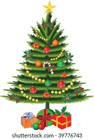Christmas tree and gifts