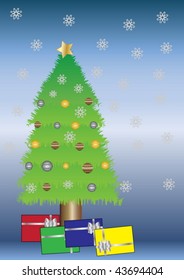 Christmas tree with gifts