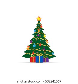 Christmas tree with gifts