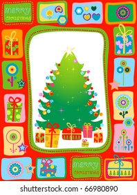 christmas tree with gifts