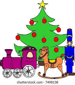 Christmas Tree with the Gifts