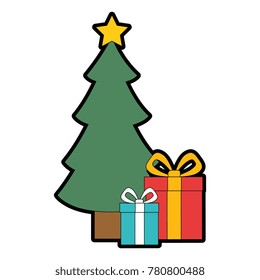 christmas tree with gifts