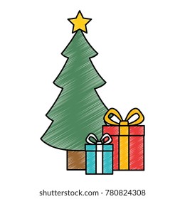 christmas tree with gifts