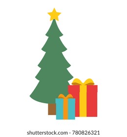 christmas tree with gifts
