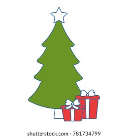 christmas tree with gifts
