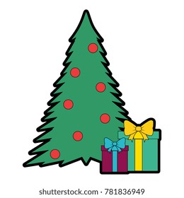 christmas tree with gifts