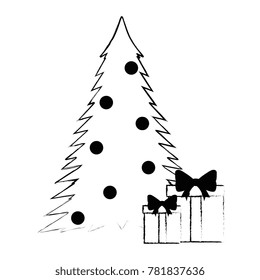christmas tree with gifts