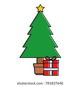 christmas tree with gifts