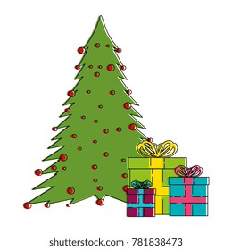 christmas tree with gifts