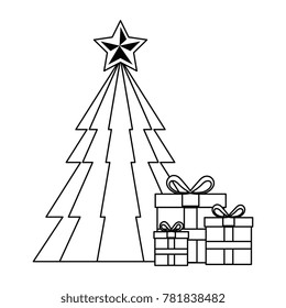 christmas tree with gifts