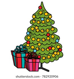 christmas tree with gifts