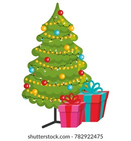 christmas tree with gifts
