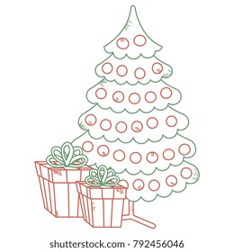 christmas tree with gifts