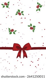 Christmas tree with gifts and decorated with balls and a garland. Lettering Merry Christmas on white background, used for textile glove, and kitchen towel.