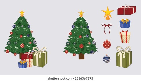 Árvore de Natal com presentes! Aproveite o vetor
