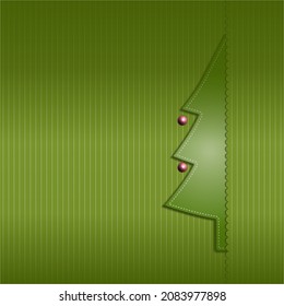 Christmas tree with gifts on a green background
